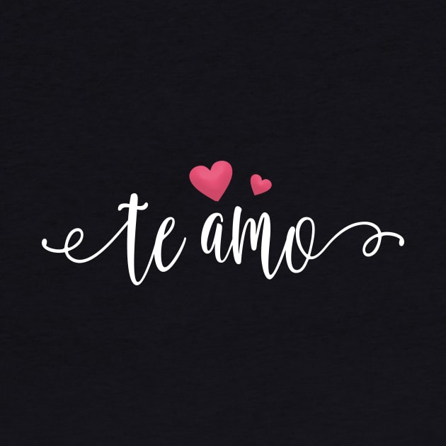 Te Amo Spanish I Love You Valentine Calligraphy by Jasmine Anderson